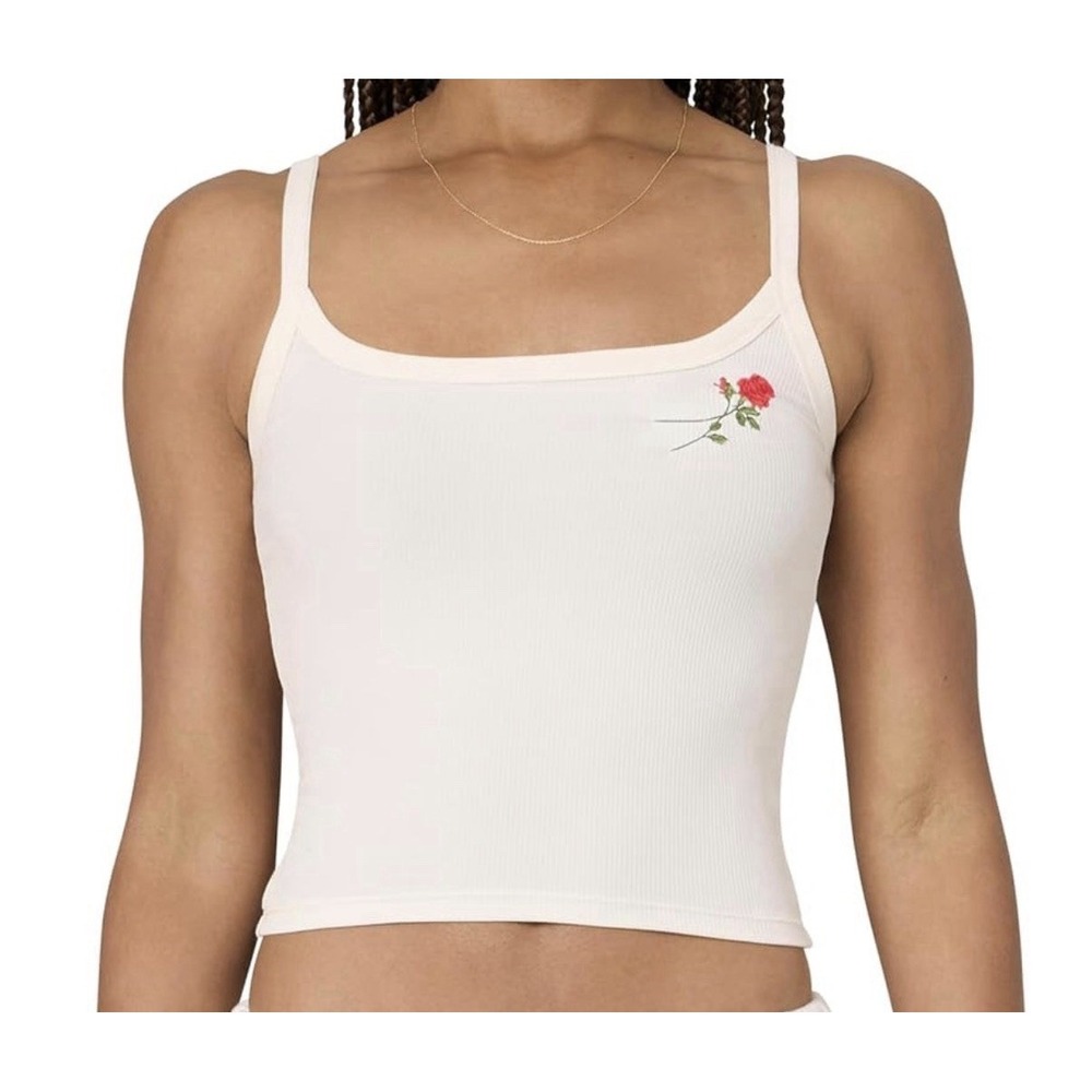 NIP Women's Sz Large Florence by Mills Off White Couch‎ Date Collection Rib Tank